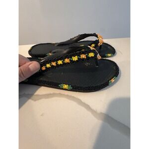 HAVAIANAS Flip Flops Women's  US Sz‎ 6 Beaded Straps